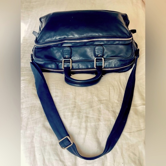 Dolce & Gabbana Black Leather Computer Bag, Briefcase Carry-all bag Shoulder bag - Picture 2 of 12